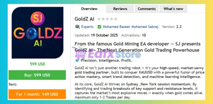 GoldZ AI EA MT4 Review