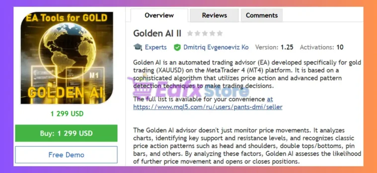 Golden AI II EA MT4 Review