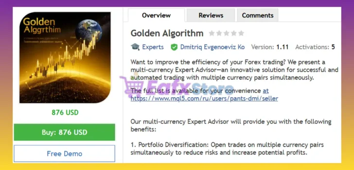 Golden Algorithm EA MT4 Review