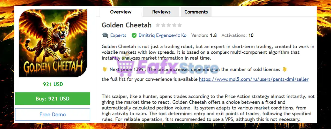 Golden Cheetah EA MT4 (Latest version) - Unlimited 2 Golden Cheetah EA Review
