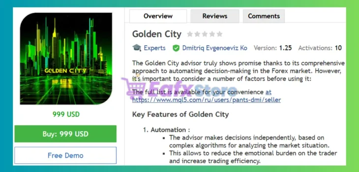 Golden City EA MT4 Review