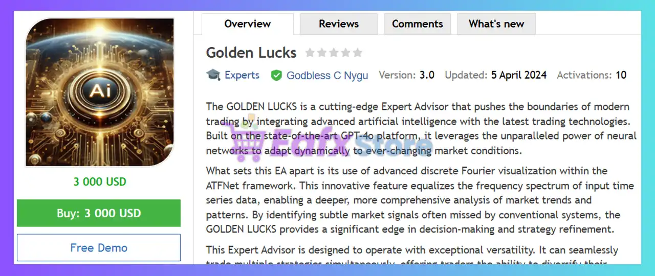 Golden Lucks EA MT5 (Latest version) – GroupBuy 2 Golden Lucks EA MT5 Review