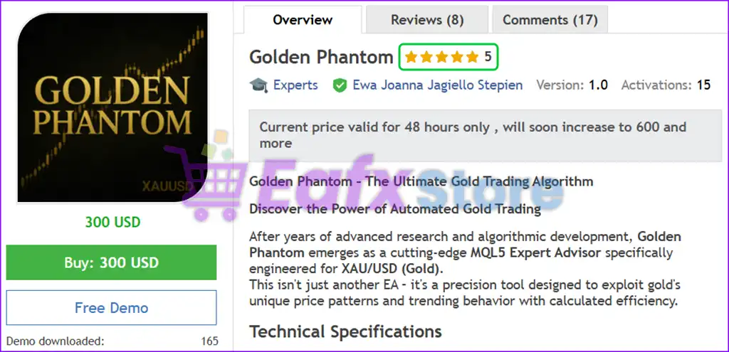 Golden Phantom EA MT5 (Latest version) – GroupBuy 2 Golden Phantom EA MT5 Overview