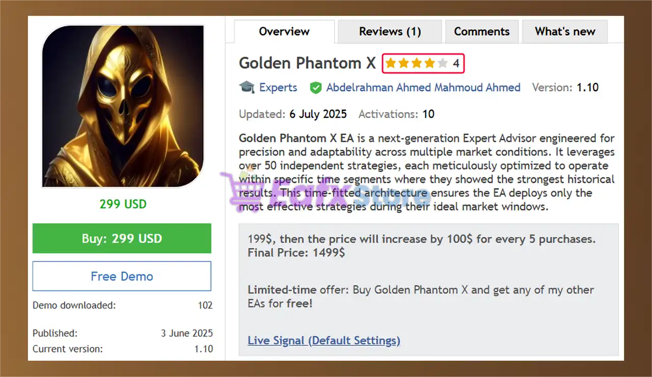 Golden Phantom X MT5 + SetFiles (Latest version) – GroupBuy 2 Golden Phantom X Overview