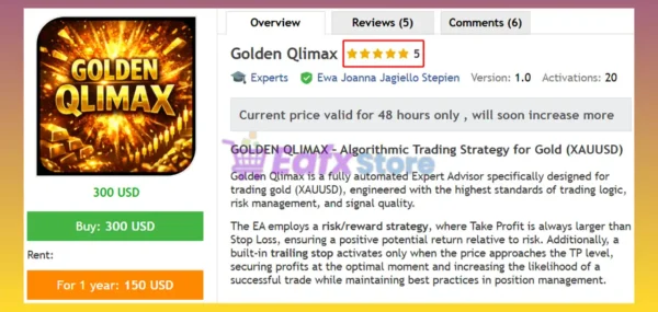 Golden Qlimax EA MT5 Review
