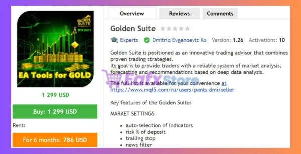 Golden Suite EA MT4 Review