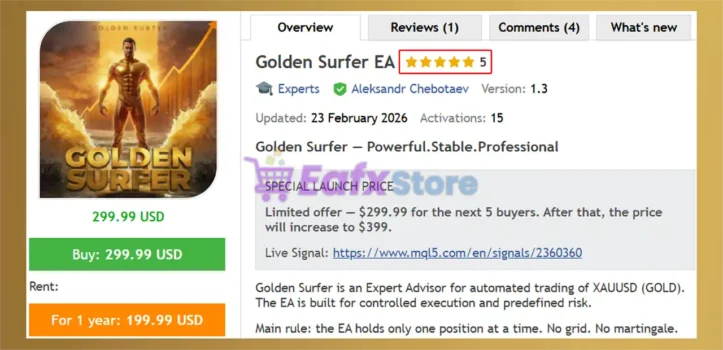 Golden Surfer EA MT5 Review