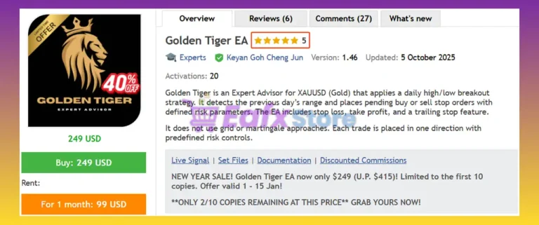 Golden Tiger EA MT5 Review