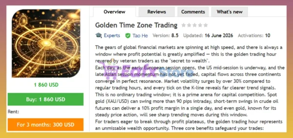 Golden Time Zone Trading EA MT4 Review