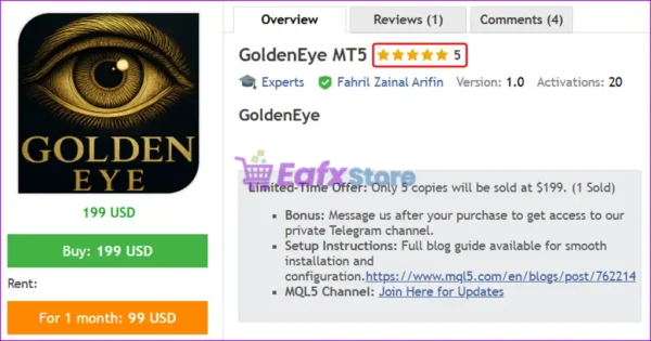 GoldenEye MT5 Overview
