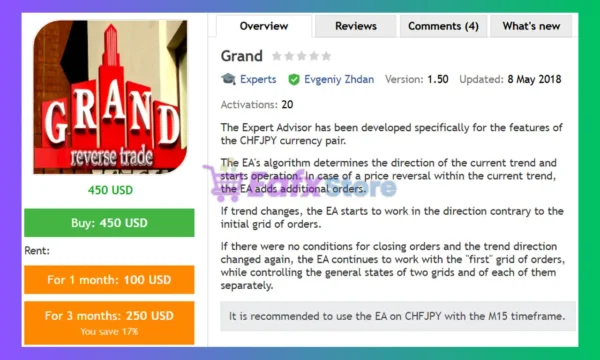 Grand EA MT4 Review