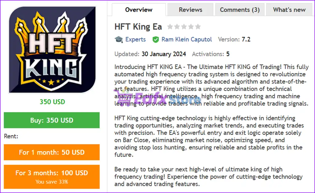HFT King EA MT4 (Latest original version) 2 HFT King Ea Overview