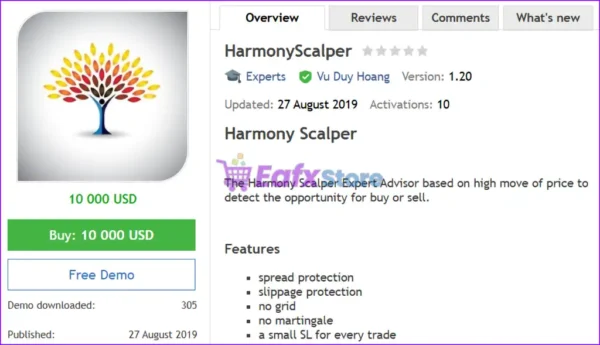 HarmonyScalper EA MT4 Overview