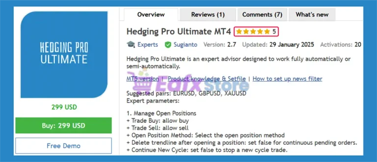 Hedging Pro Ultimate MT4 Overview