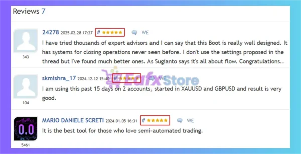 Hedging Pro Ultimate MT5 is rated 5 stars by users