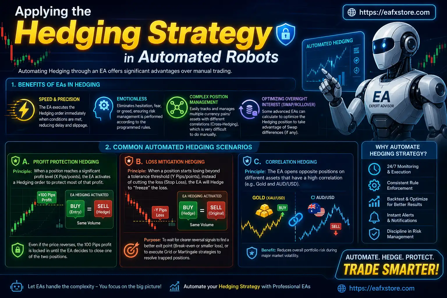 Hedging Strategy in Automated Robots