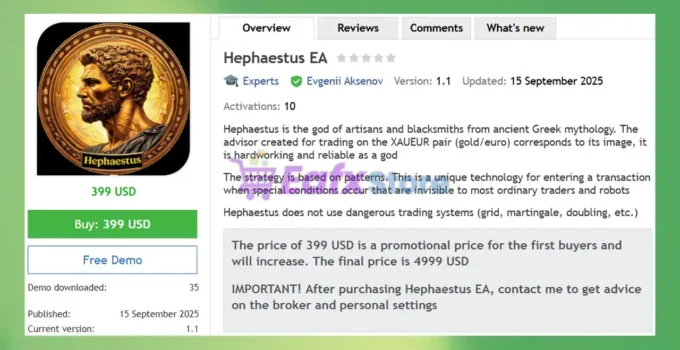 Hephaestus EA MT5 Overview