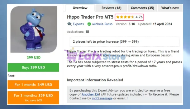 Hippo Trader Pro MT5 Overview