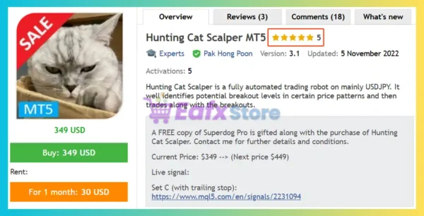 Hunting Cat Scalper MT5 Review