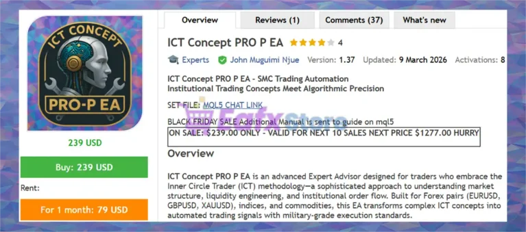ICT Concept PRO P EA MT5 Review