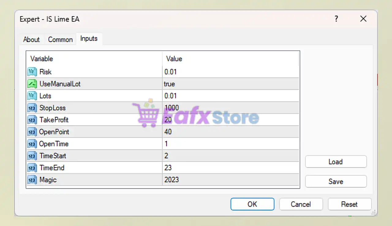 IS Lime EA – Input Settings Review 3