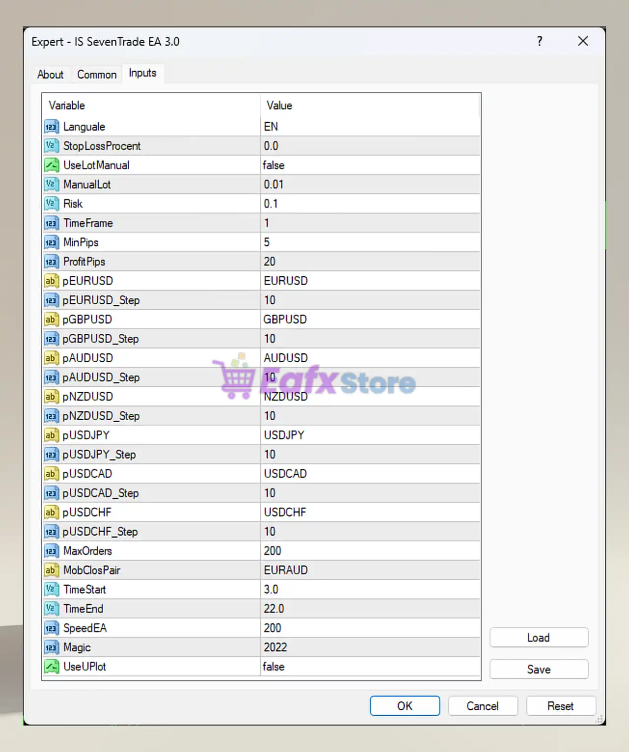 IS SevenTrade EA - Full Settings Analysis 3