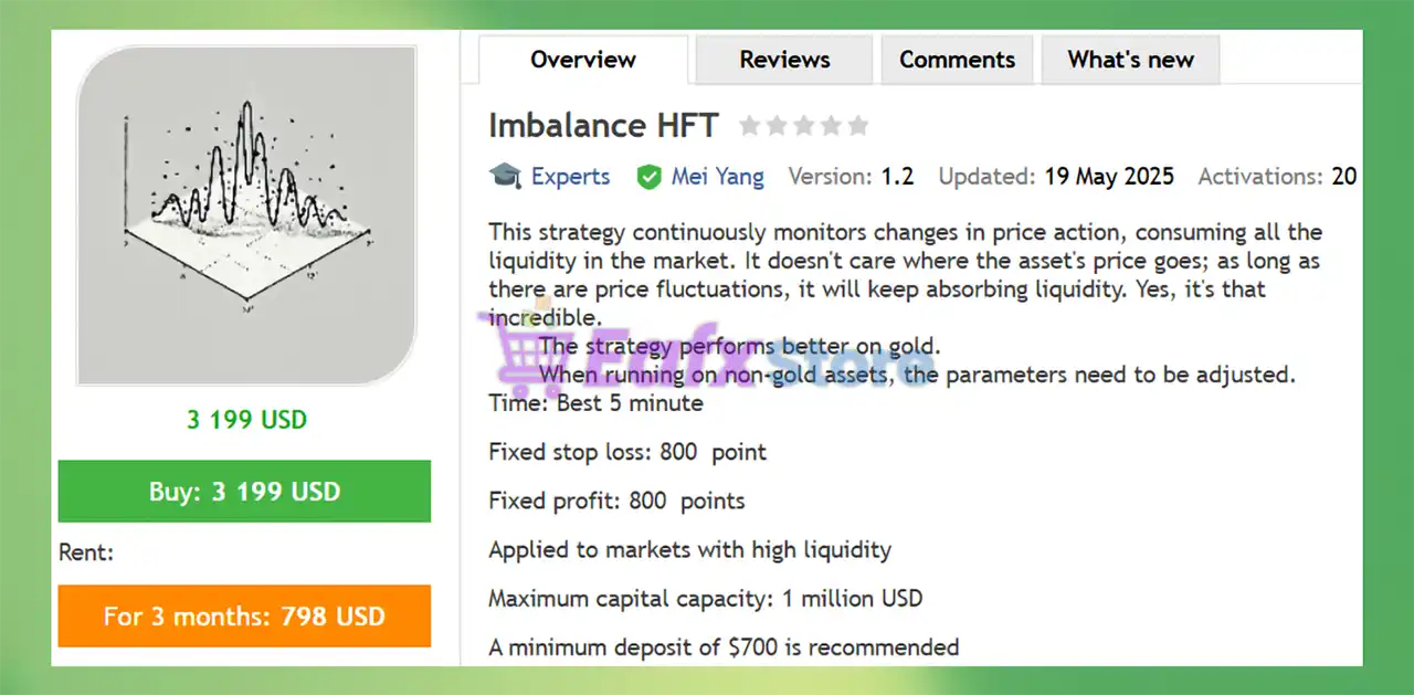 Imbalance HFT EA MT5 (Latest version) – GroupBuy 2 Imbalance HFT EA Overview