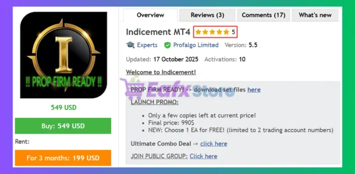 Indicement MT4 EA Review