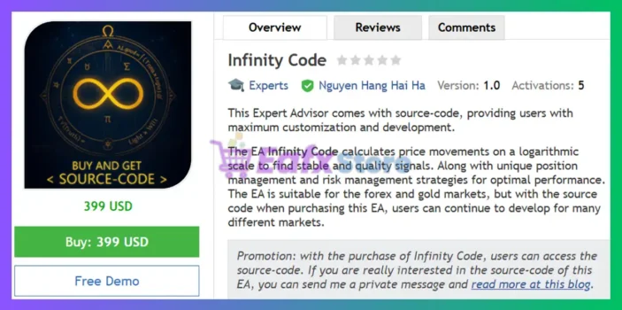 Infinity Code EA MT4 Review