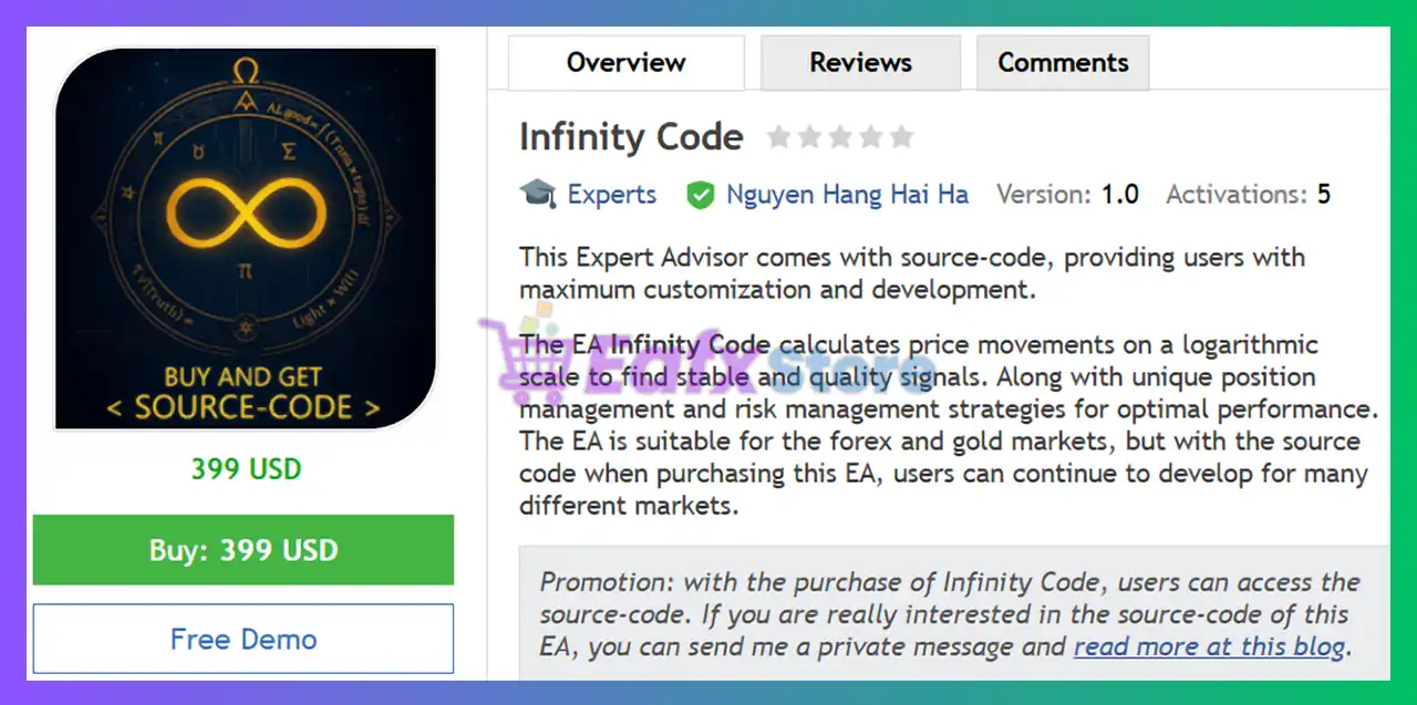 Infinity Code EA MT4 + SetFiles (Latest version) - Unlimited 2 Infinity Code EA MT4 Review