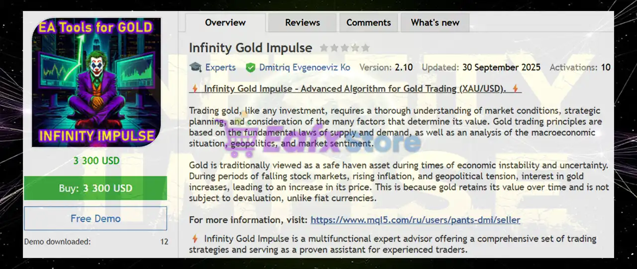 Infinity Gold Impulse EA MT4 (Latest version) - Unlimited 2 Infinity Gold Impulse EA MT4 Review