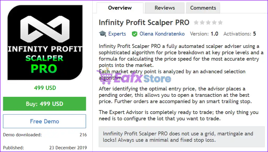 Infinity Profit Scalper PRO MT4 (Latest version) - PreOrder 2 Infinity Profit Scalper PRO Overview