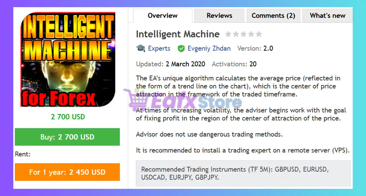 Intelligent Machine EA MT4 (Latest version) - Unlimited 2 Intelligent Machine EA Review