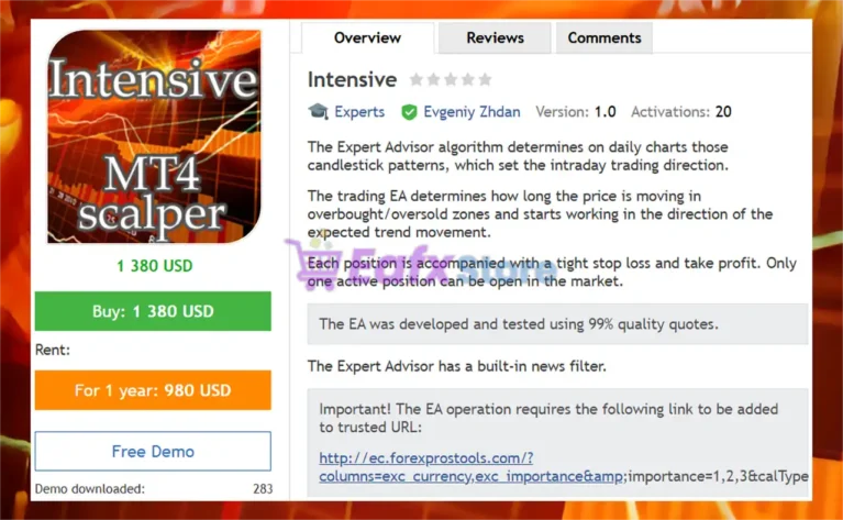 Intensive EA MT4 Overview
