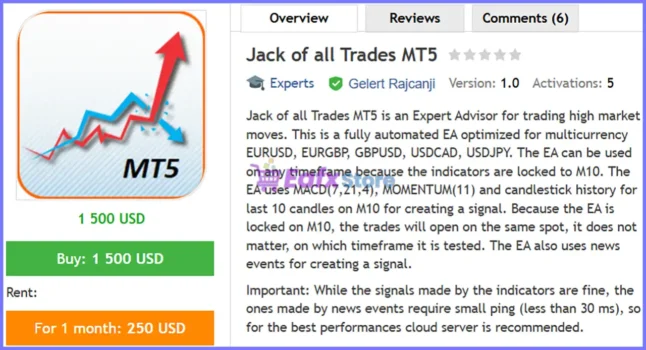Jack of all Trades MT5 Review