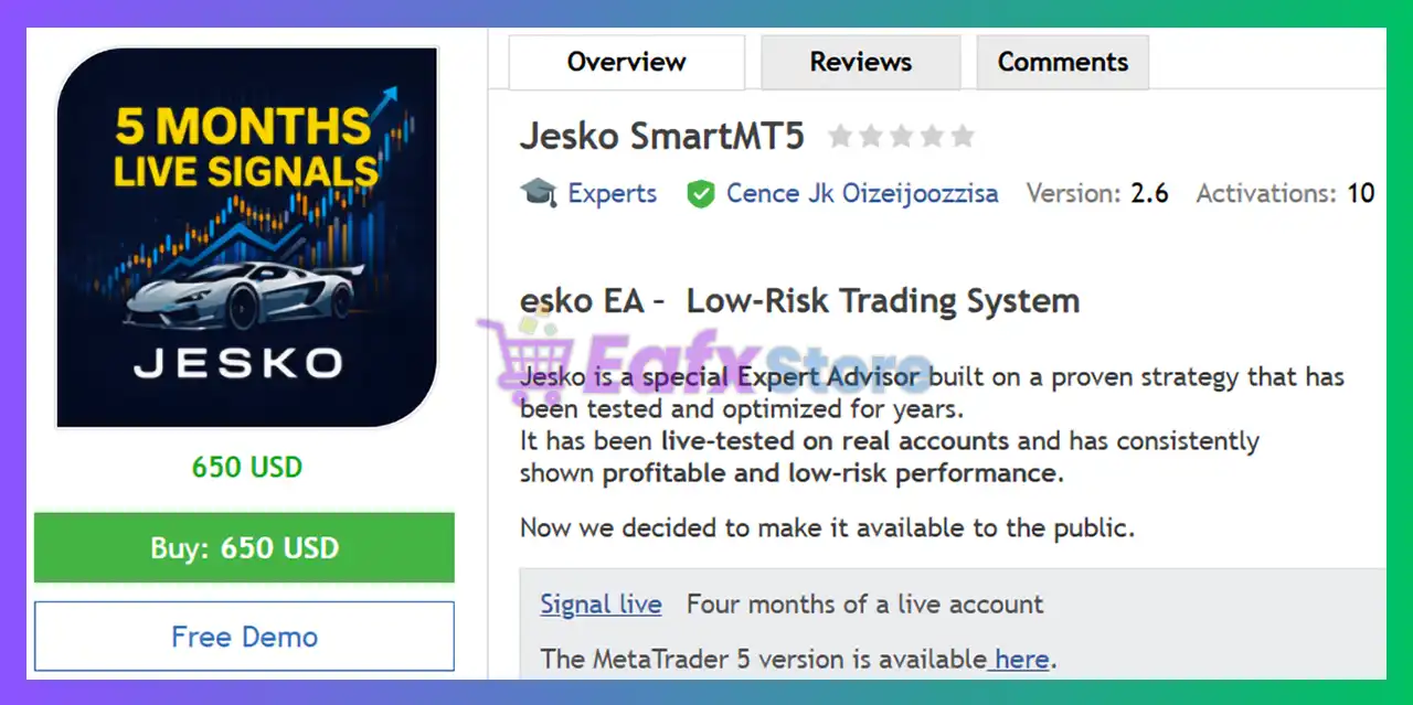 Jesko Smart MT5 with SetFiles (Latest version) – GroupBuy 2 Jesko Smart MT5 Review