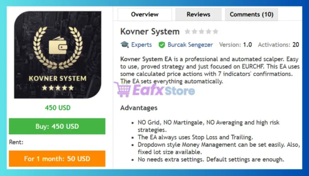 Kovner System EA MT4 Review