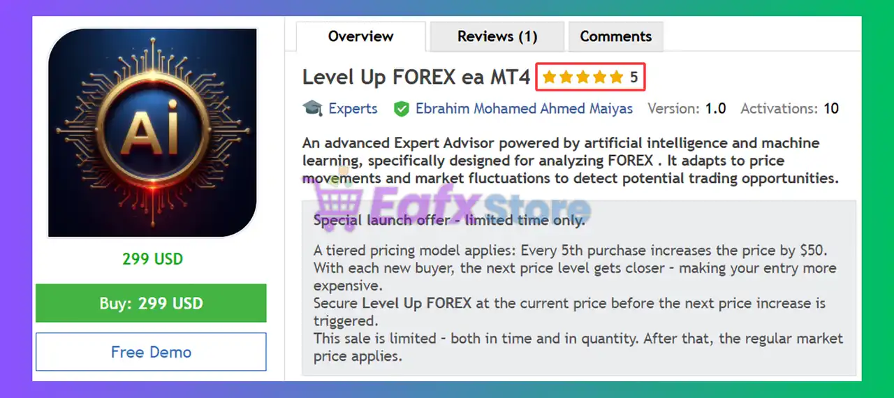 Level Up FOREX EA MT4 Unlimited | Available 2 Level Up FOREX EA MT4 Review