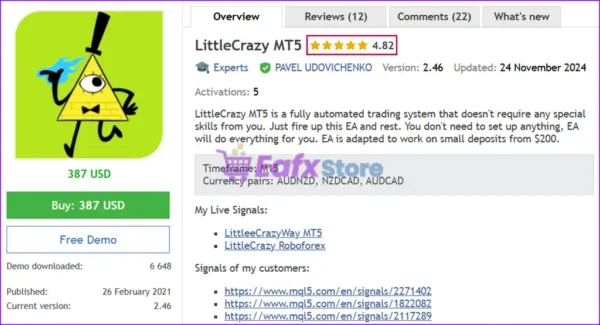 LittleCrazy MT5 Overview