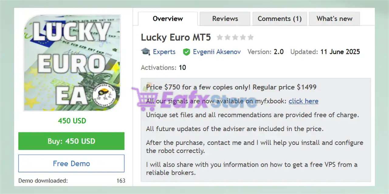 Lucky Euro MT5 (Latest version) – GroupBuy 2 Lucky Euro MT5 Overview