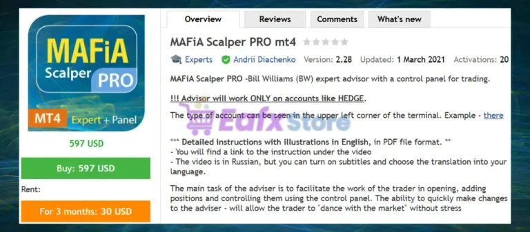 MAFiA Scalper PRO MT4 Review