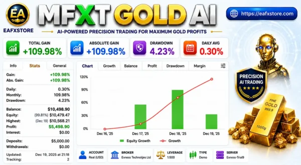 MFXT GOLD AI EA Myfxbook Results
