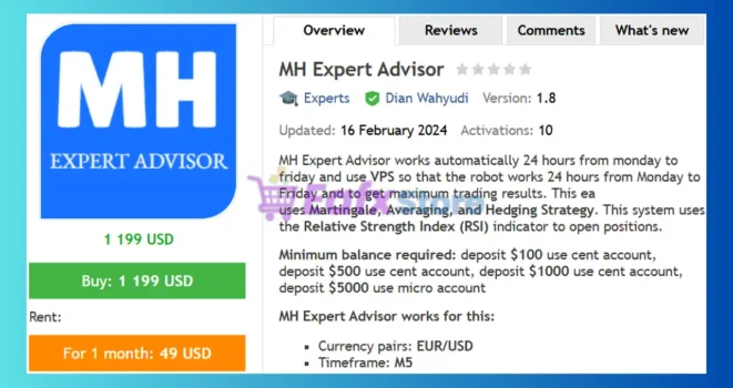 MH Expert Advisor MT4 Review