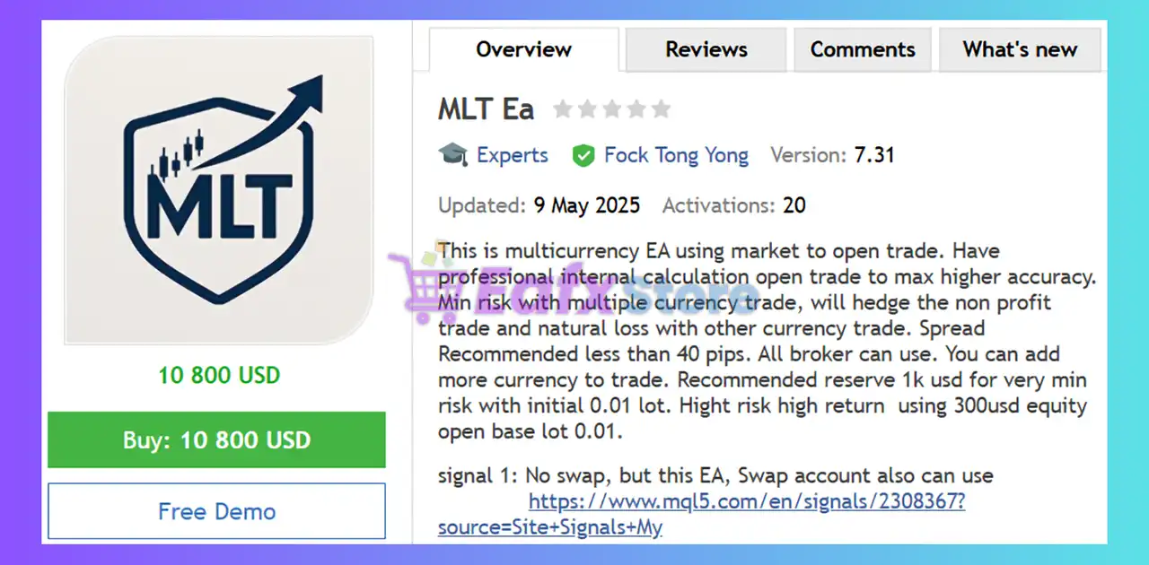 MLT EA MT4 with SetFiles (Latest version) - Unlimited 2 MLT Ea MT4 Review