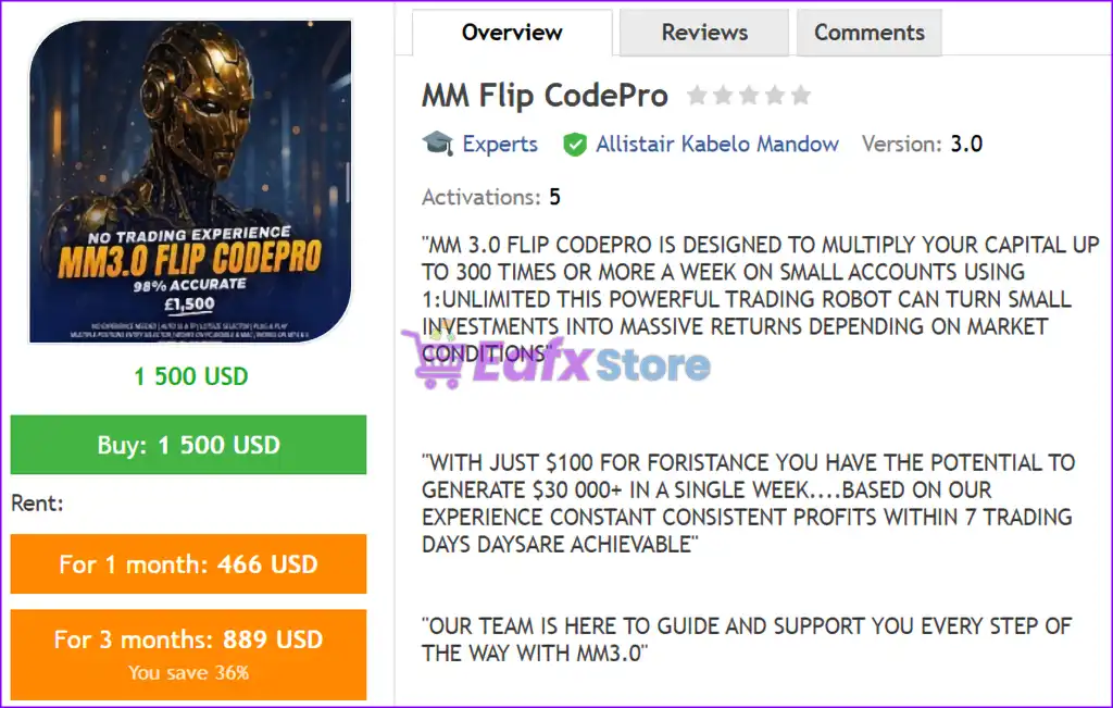 MM Flip CodePro EA MT4 v3.0 (PreOrder) - Avalable 2 MM Flip CodePro EA Overview