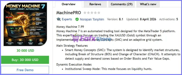 MachinePRO EA MT5 Review