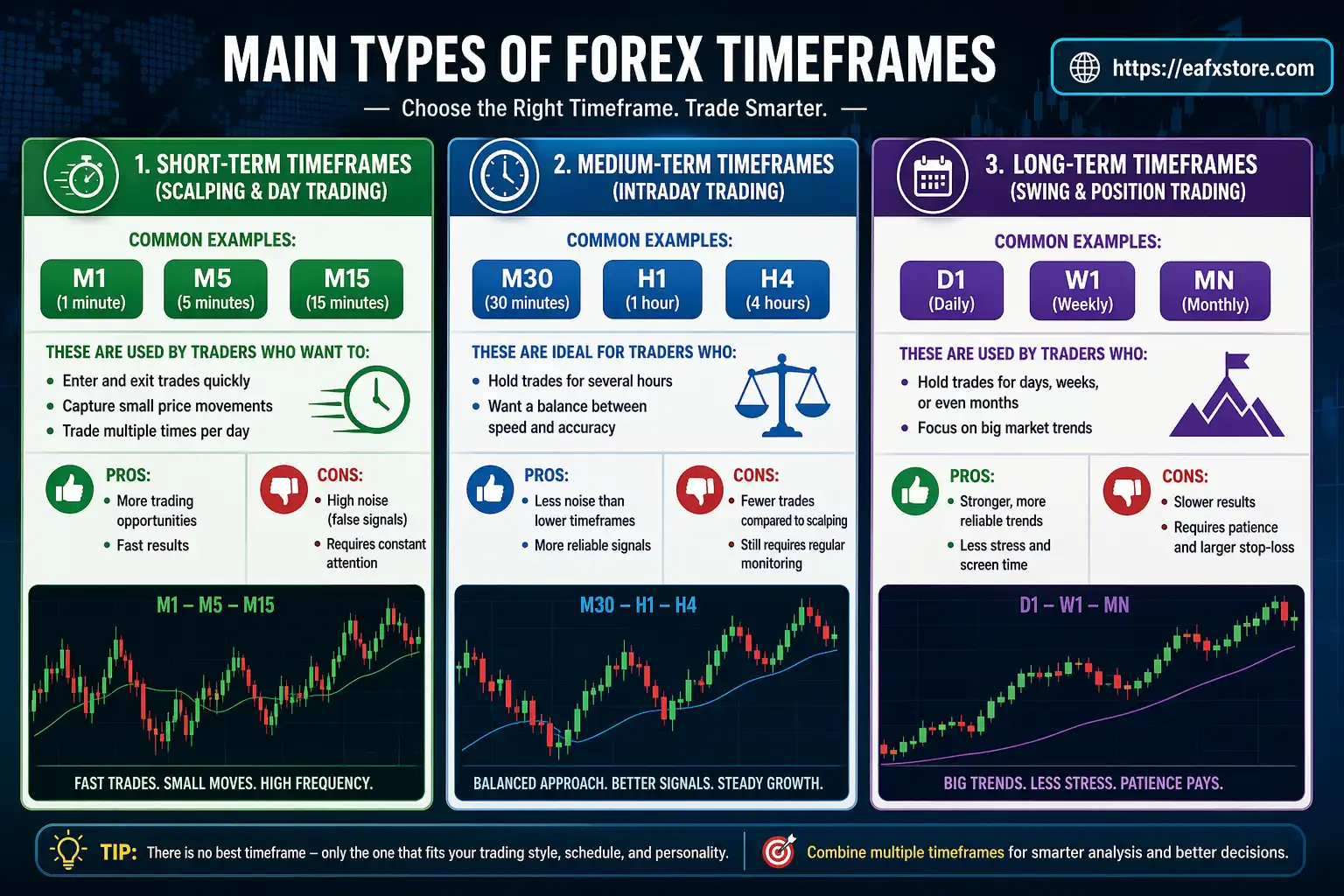Main Types of Forex Timeframes