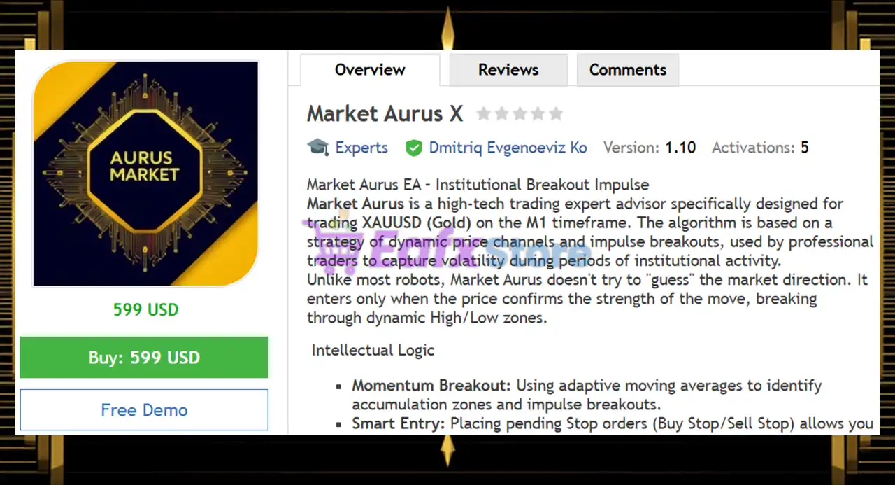 Market Aurus X EA MT4 (Latest version) - Unlimited 2 Market Aurus X EA MT4 Review