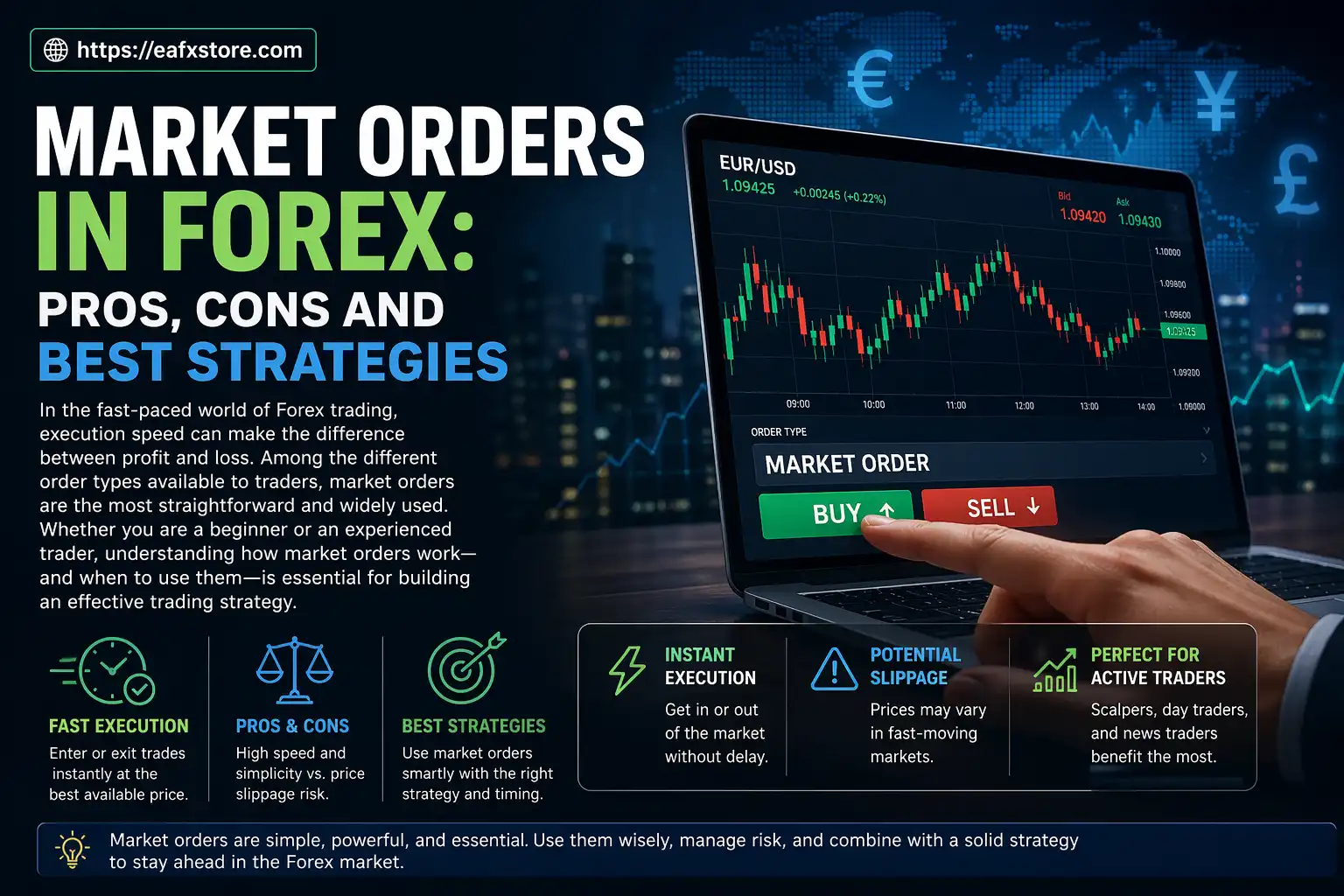 Market Orders in Forex: Pros, Cons and Best Strategies