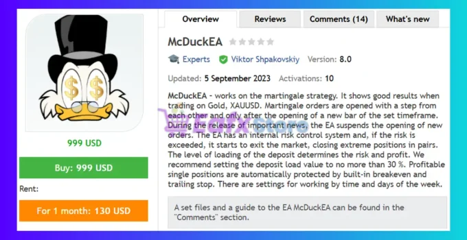 McDuckEA MT4 Review